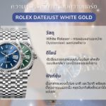 เจาะลึกความพิเศษของ Rolex Datejust White Gold พร้อมตารางเปรียบเทียบสเปกและมูลค่าการลงทุน เพื่อการตัดสินใจซื้อนาฬิกาหรูที่คุ้มค่า